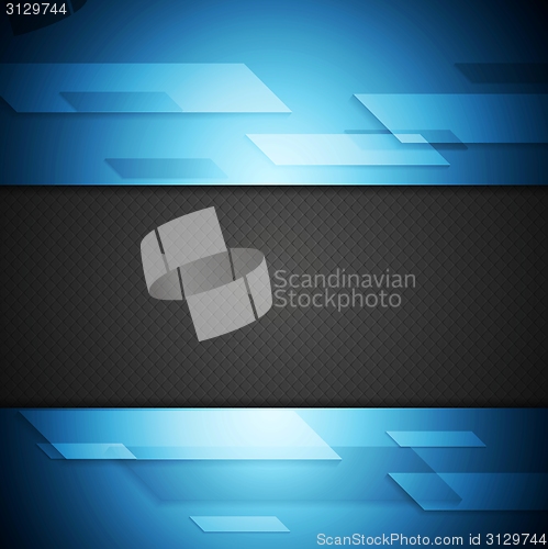 Image of Blue and black tech background