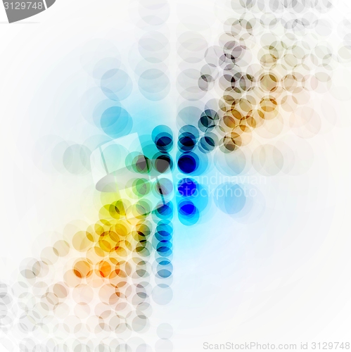 Image of Colorful hi-tech background with circles