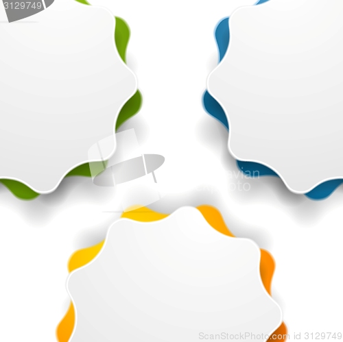 Image of Abstract wavy shape vector background