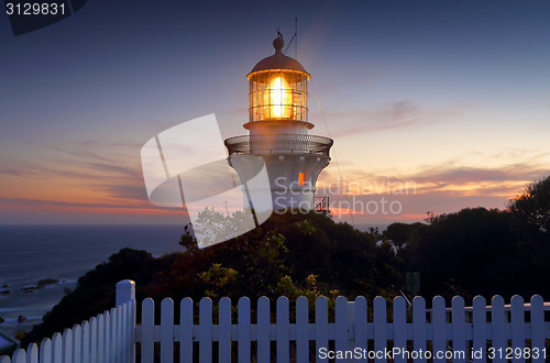 Image of Sugarloaf Point  Lighthouse at sundown
