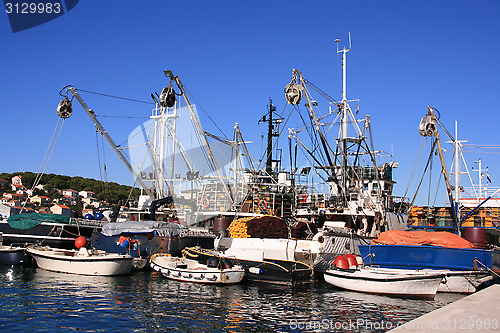 Image of Fishing boats in the harbor of Male Losinj
