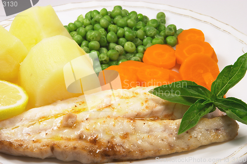 Image of Grilled fish dinner 2