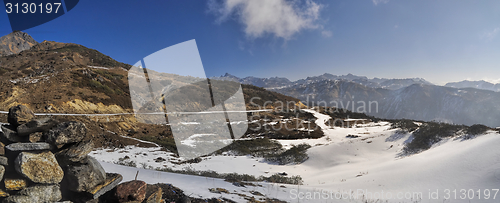 Image of Mountains and clouds in Arunachal Pradesh, India