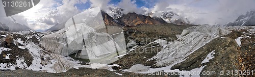 Image of Engilchek glacier panorama