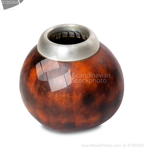 Image of Calabash gourd on white background