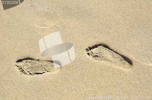 Image of Footprints in sand