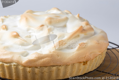 Image of Meringue pie fresh from the oven