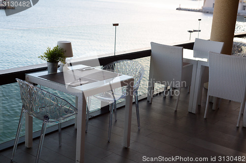 Image of restaurant overlooking the sea