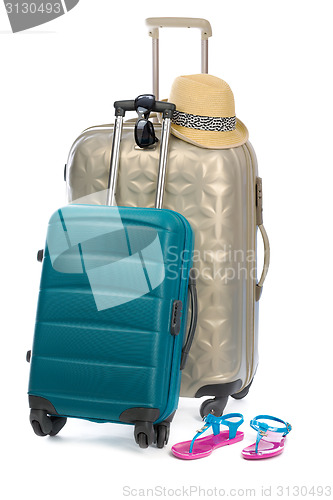 Image of Suitcase with summer accessories 