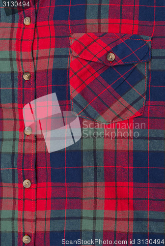 Image of pocket plaid shirt