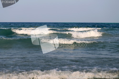 Image of Beautiful large sea waves