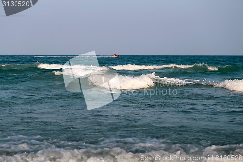 Image of Beautiful large sea waves