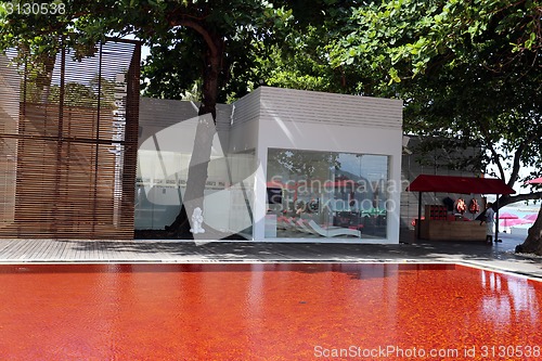 Image of Red pool on the sea 
