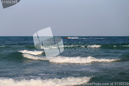 Image of Beautiful large sea waves