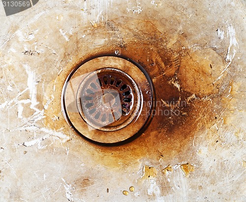 Image of grunge old dirty sink