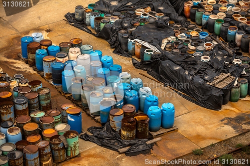 Image of Several barrels of toxic waste 