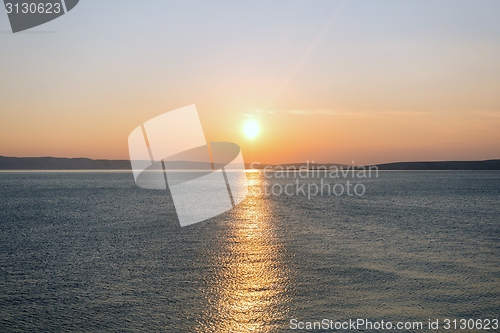 Image of Scenic view of a small island