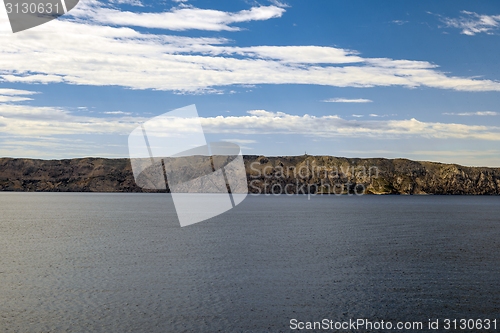 Image of Scenic view of a small island