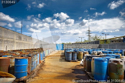 Image of Several barrels of toxic waste 