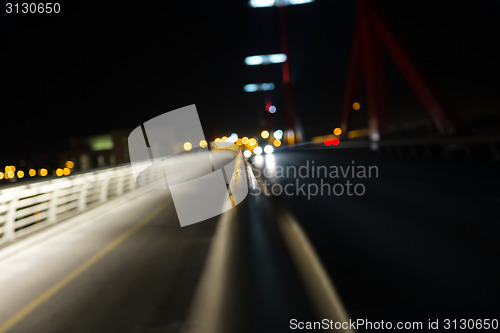 Image of Empty bridge at night