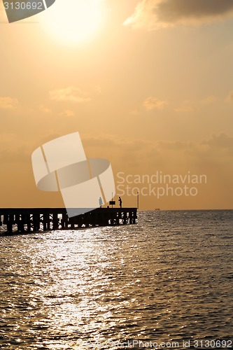 Image of Sunset in the sea 