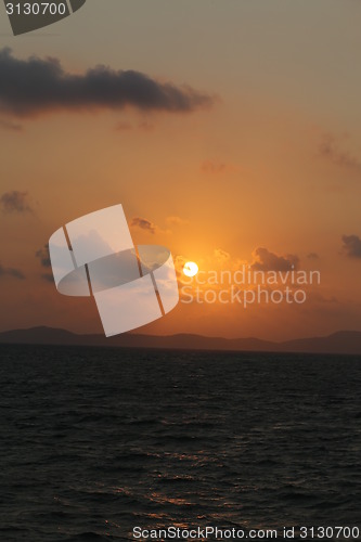 Image of Sunset in the sea 