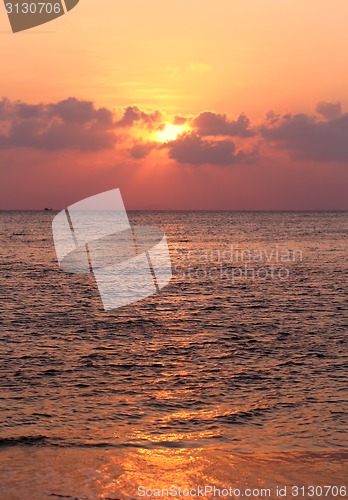 Image of Sunset in the sea 