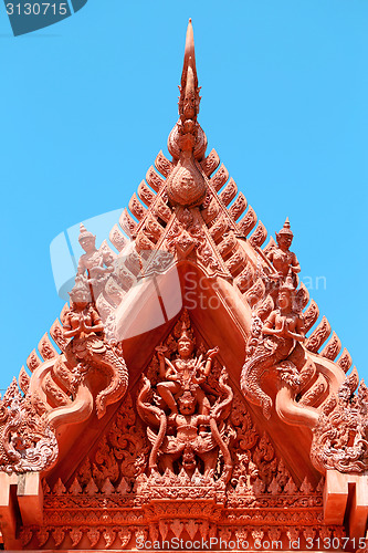 Image of The roof of a Buddhist temple 