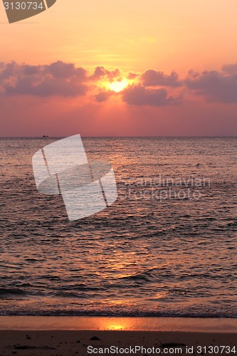 Image of Sunset in the sea 