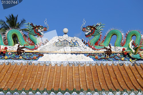 Image of Statue of Chinese dragons 