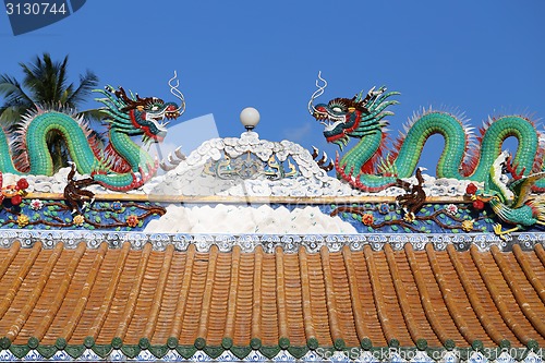 Image of Statue of Chinese dragons 