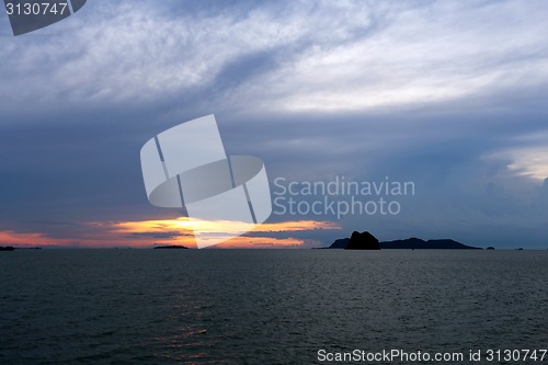 Image of Sunset in the sea 