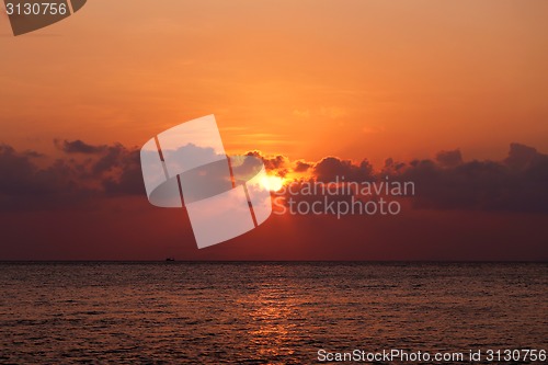 Image of Sunset in the sea 
