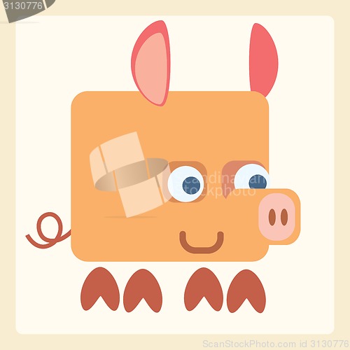 Image of Pig stylized icon symbol