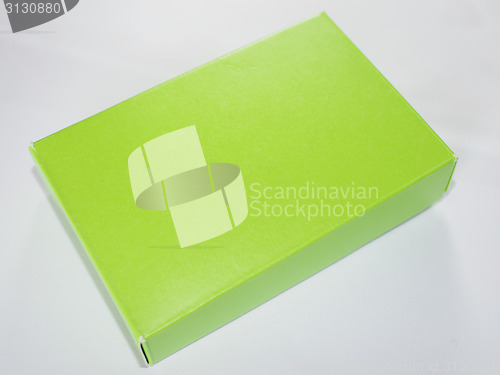 Image of Green yellow paper box