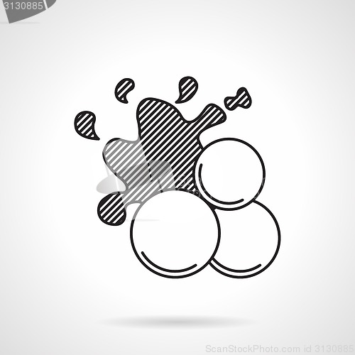 Image of Paintball balls black line vector icon