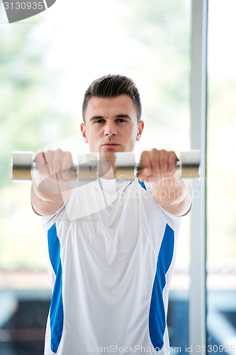 Image of man exercise with weights