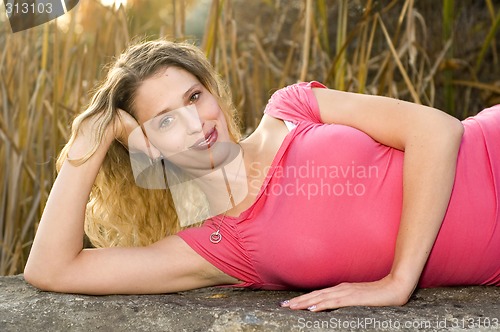 Image of Laying woman