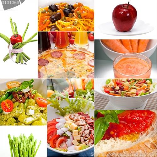 Image of healthy Vegetarian vegan food collage