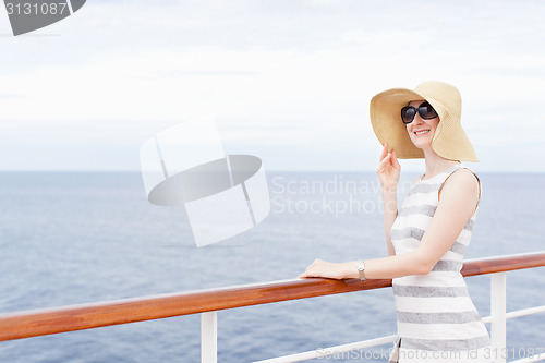 Image of woman at cruise ship