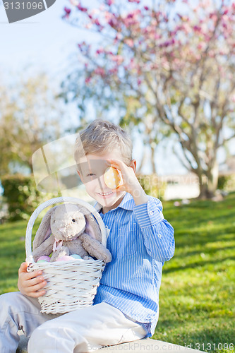 Image of boy at easter time