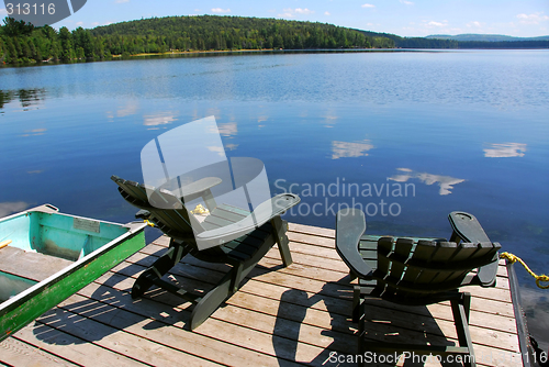 Image of Chairs on dock