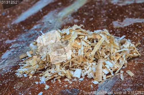 Image of Background of wet sawdust