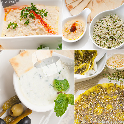 Image of Arab middle eastern food collage 