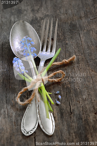 Image of vintage fork and spoon