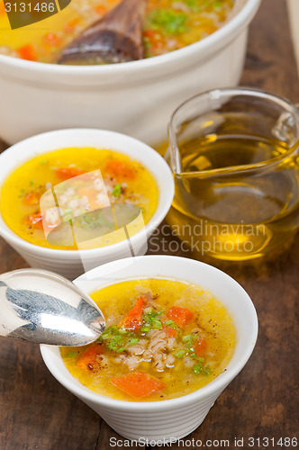 Image of Syrian barley broth soup Aleppo style