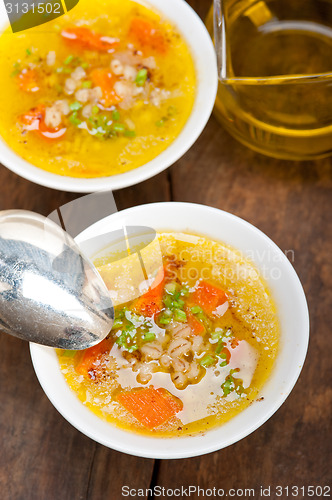 Image of Syrian barley broth soup Aleppo style