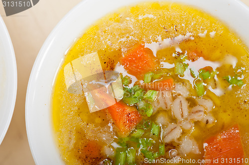 Image of Syrian barley broth soup Aleppo style