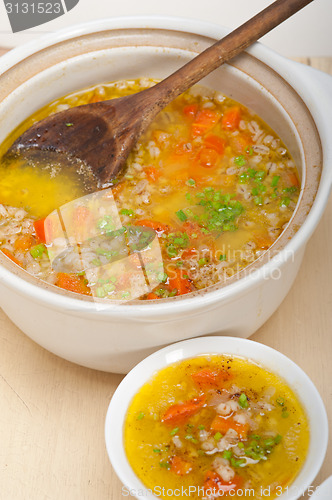 Image of Syrian barley broth soup Aleppo style