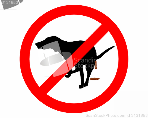 Image of Traffic sign: It?s forbidden for dogs to take a dump